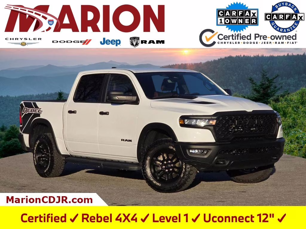 2025 Bright White Clearcoat Ram 1500 Rebel 4X4 Truck