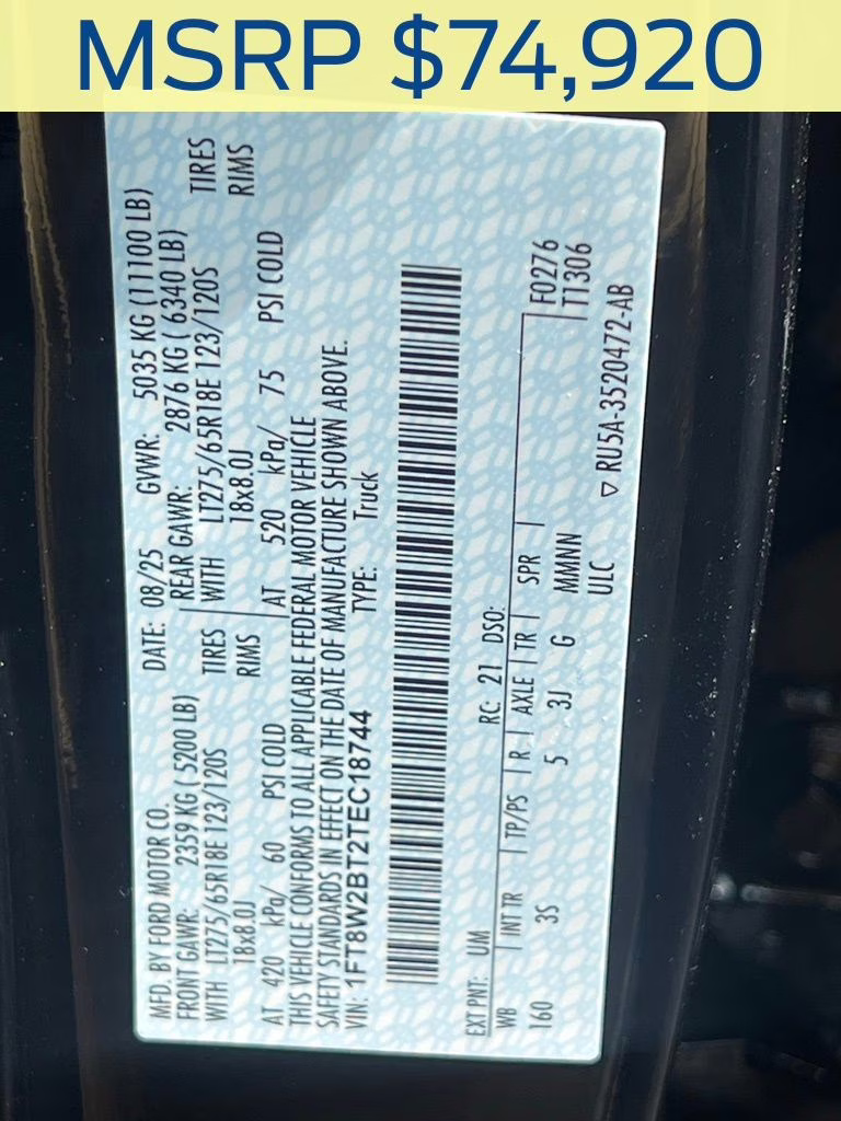 2026 Agate Black Metallic Ford Super Duty F-250 SRW XLT 4X4 Truck