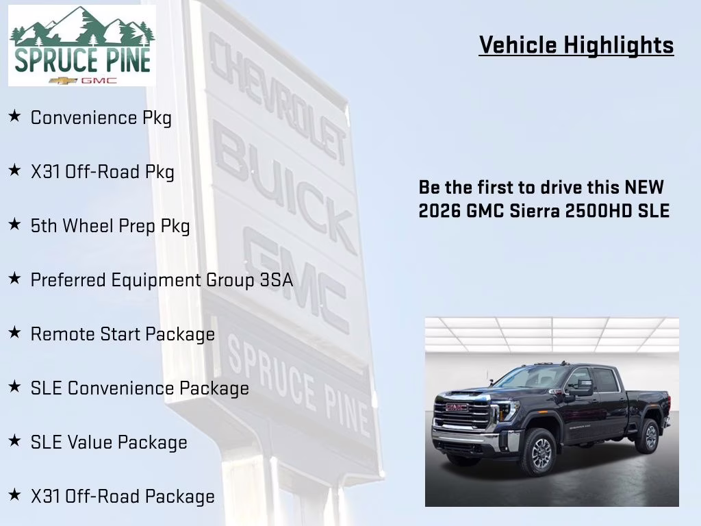 2026 Titanium Rush Metallic GMC Sierra 2500HD SLE 4X4 Truck