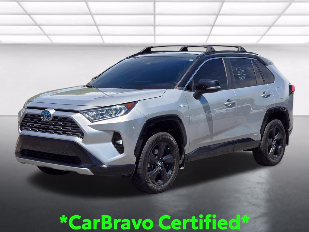 2021 Magnetic Gray Metallic/Midnight Black Metallic Toyota RAV4 Hybrid XSE AWD SUV