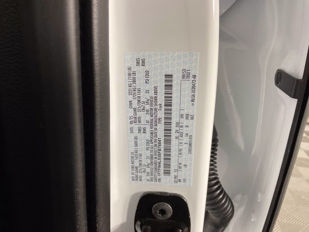 2025 Oxford White Ford F-150 Tremor 4X4 Truck