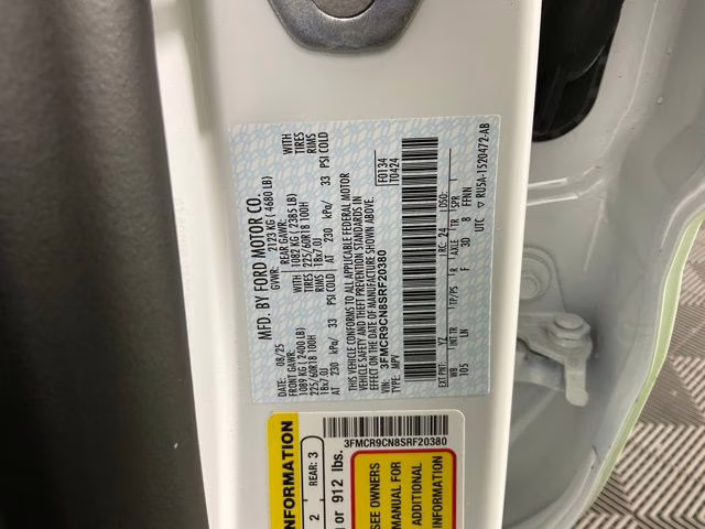 2025 Oxford White Ford Bronco Sport Outer Banks 4X4 SUV