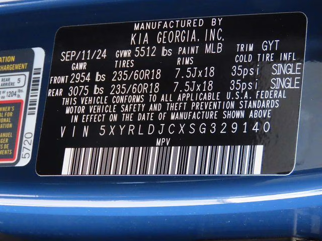 2025 Midnight Lake Blue Kia Sorento S AWD SUV