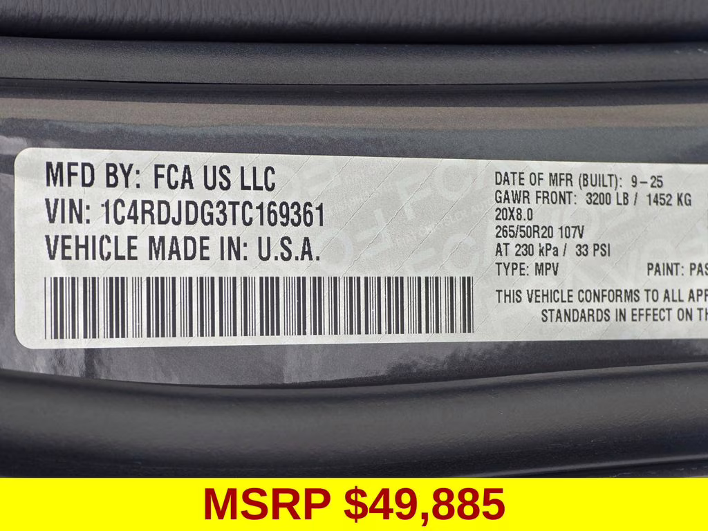 2026 Vapor Gray Dodge Durango GT Plus AWD SUV