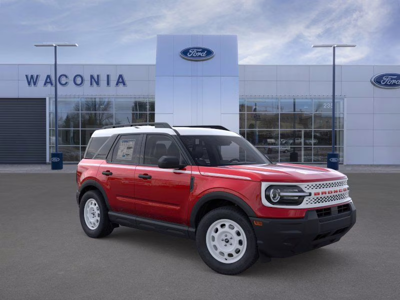 2025 Ruby Red Metallic Tinted Clearcoat Ford Bronco Sport Heritage 4X4 SUV