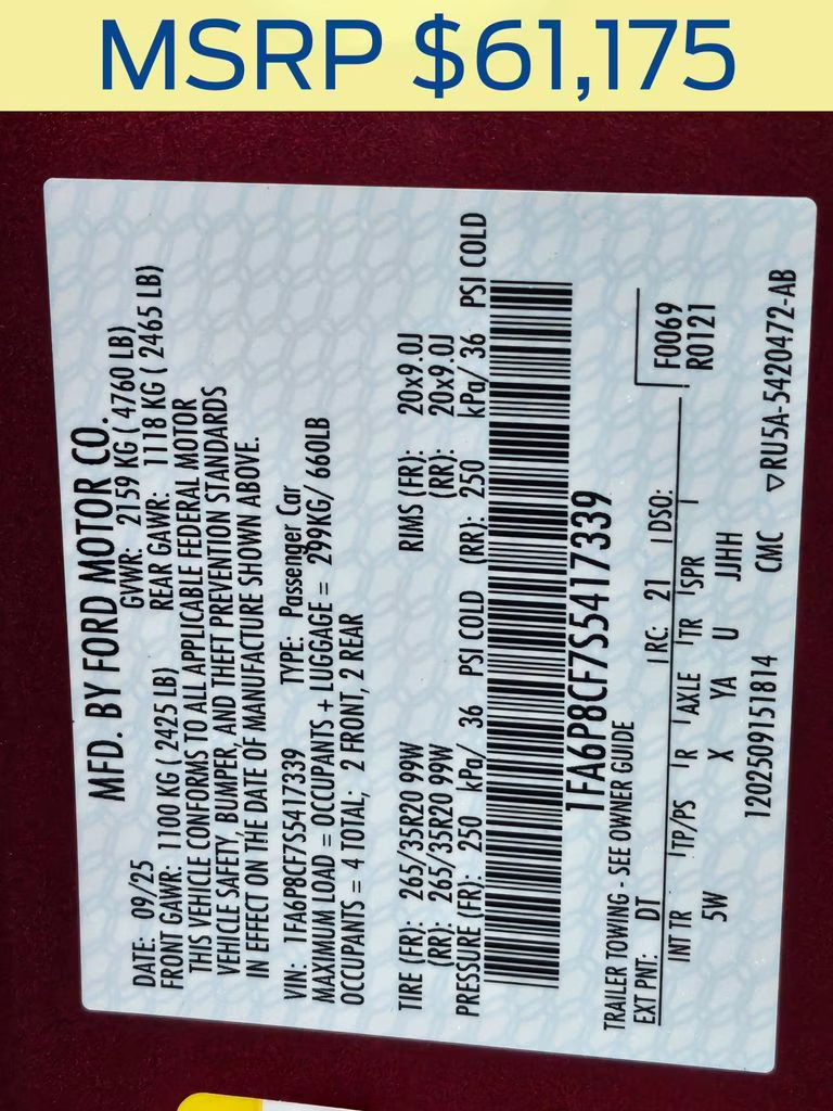 2025 Molten Magenta Metallic Tri-Coat Ford Mustang GT Premium RWD Coupe