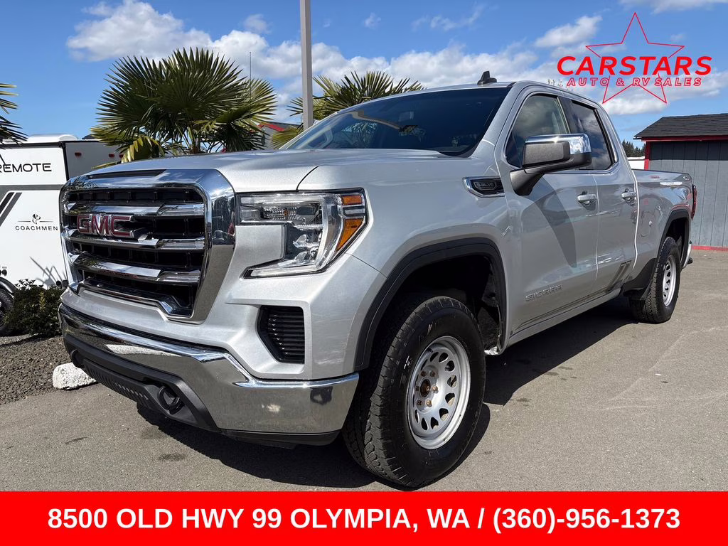 2021 Silver GMC Sierra 1500 SLE 4X4 Truck