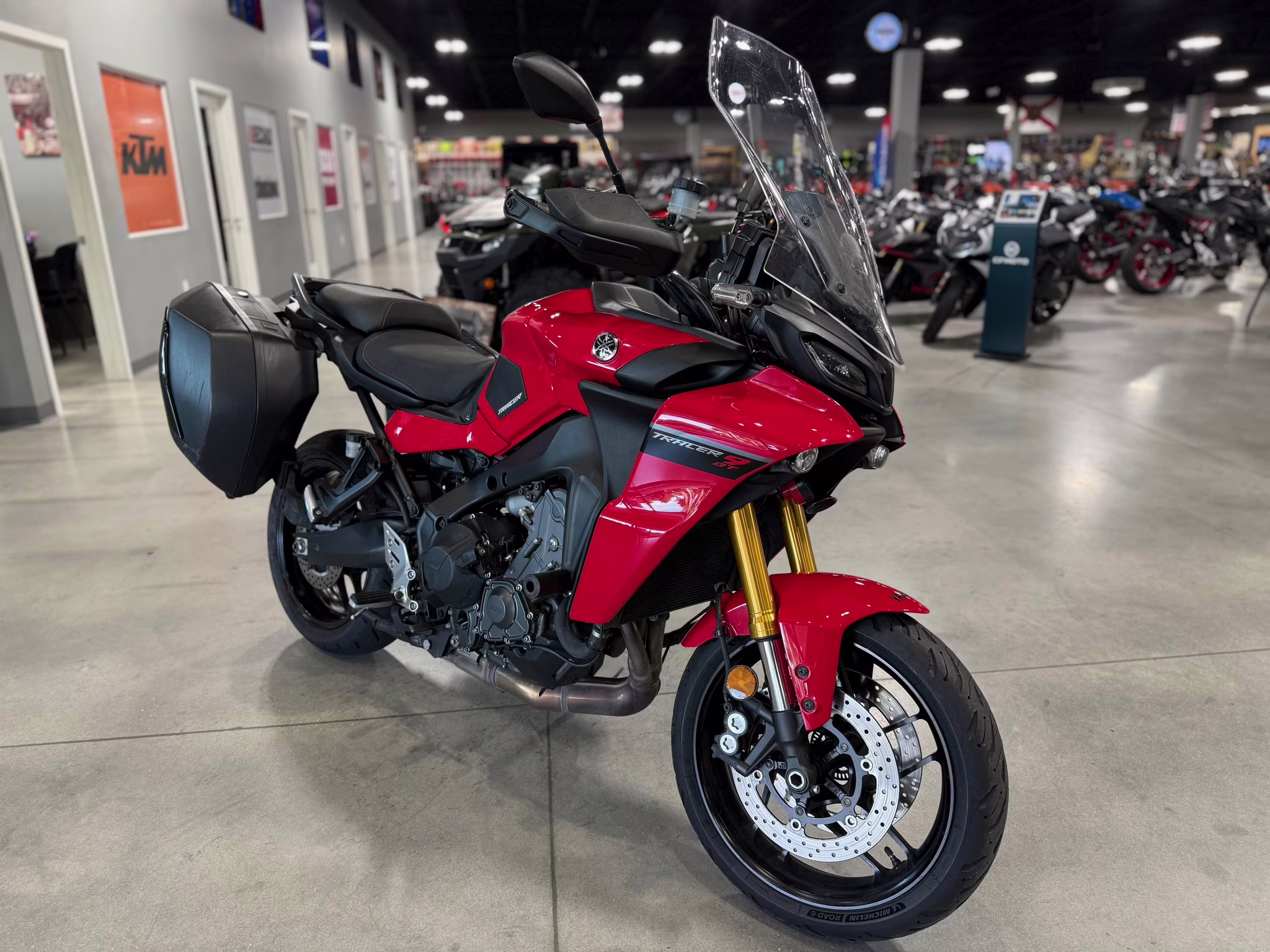 2022 Red Yamaha Tracer 9 GT Motorcycle