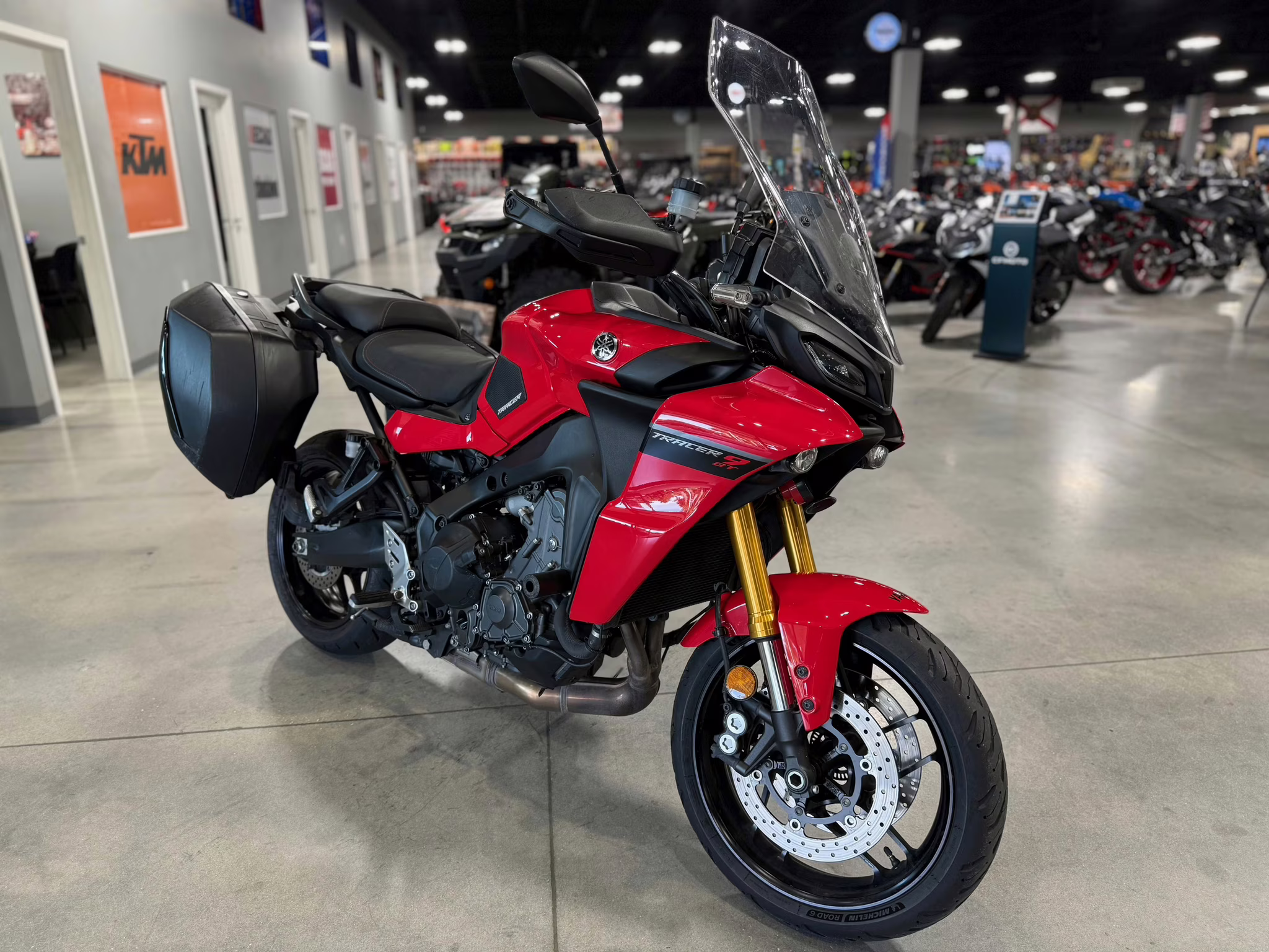 2022 Red Yamaha Tracer 9 GT Motorcycle