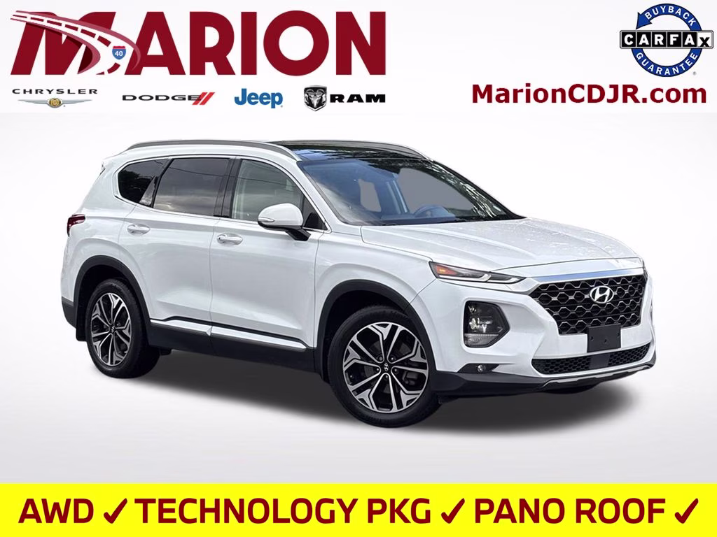 2020 Quartz White Hyundai Santa Fe SEL AWD SUV
