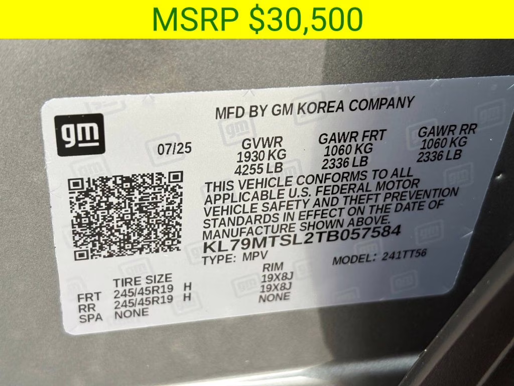 2026 Sterling Gray Metallic Chevrolet Trailblazer RS FWD SUV