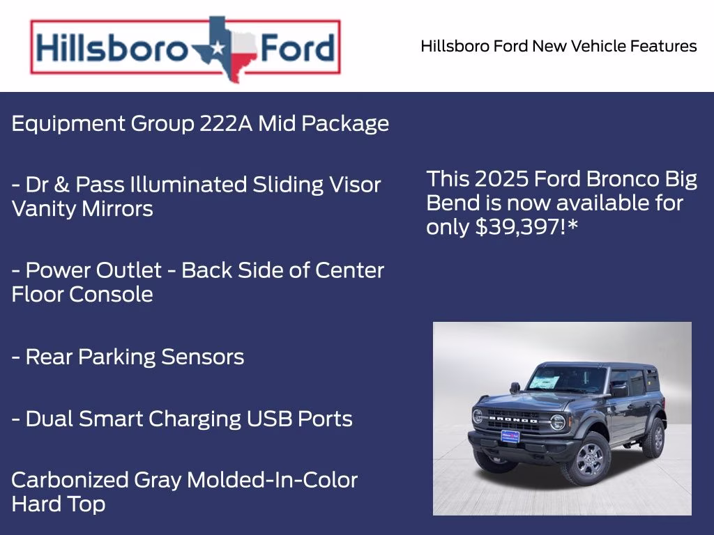 2025 Carbonized Gray Metallic Ford Bronco Big Bend 4X4 SUV