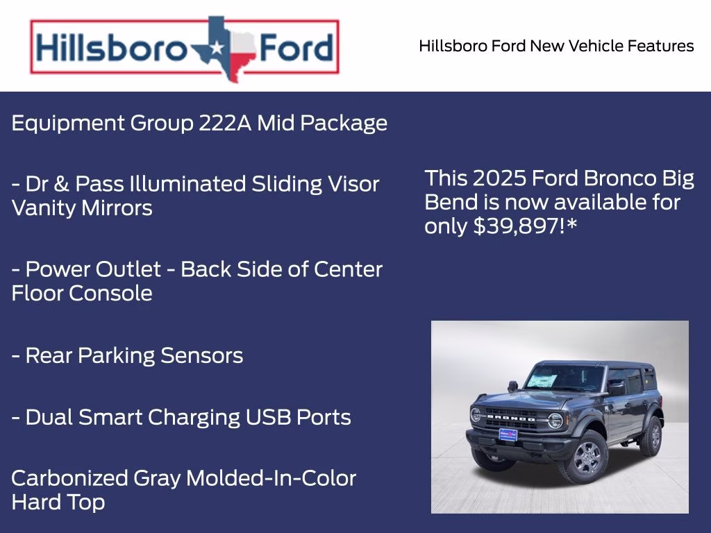 2025 Carbonized Gray Metallic Ford Bronco Big Bend 4X4 SUV