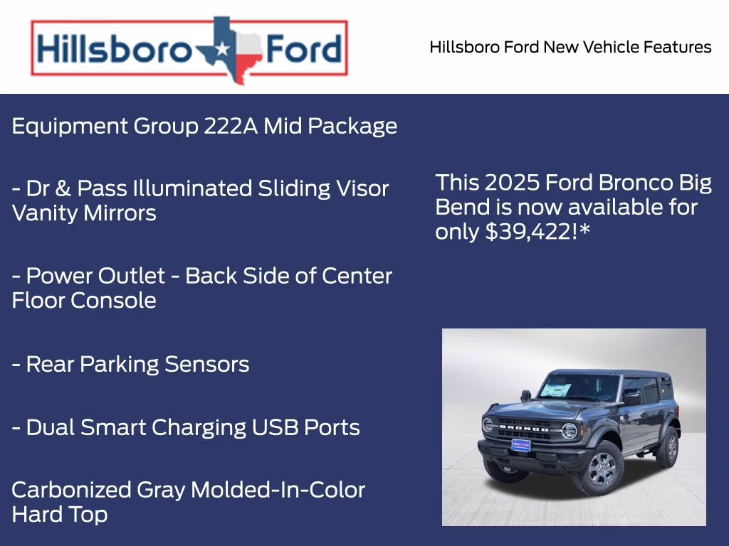 2025 Carbonized Gray Metallic Ford Bronco Big Bend 4X4 SUV