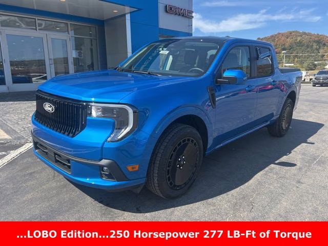 Velocity Blue 2025 Ford Maverick Lobo SuperCrew AWD Pickup Truck All-Wheel Drive 7-Speed Automatic