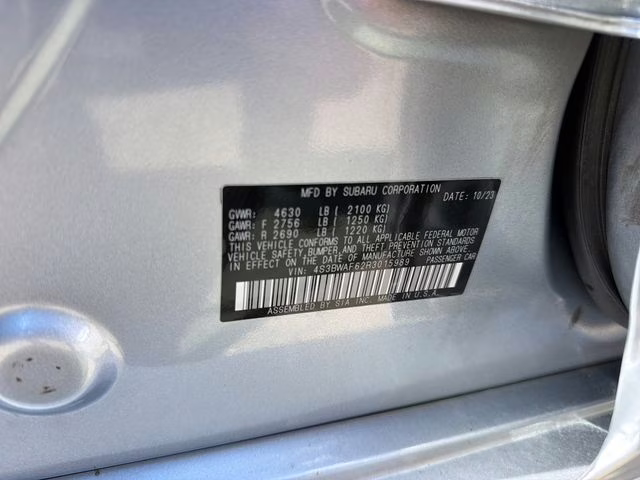 2024 Ice Silver Metallic Subaru Legacy Premium AWD Sedan