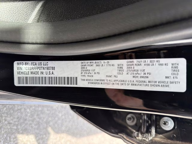 2026 Diamond Black Crystal Pearlcoat Ram 1500 Big Horn 4X4 Truck