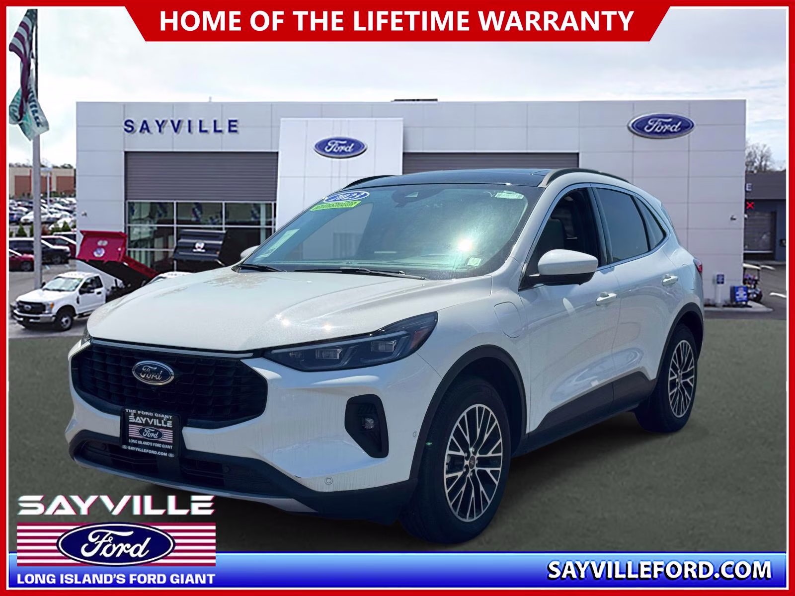 2023 Star White Metallic Tri-Coat Ford Escape PHEV FWD FWD SUV