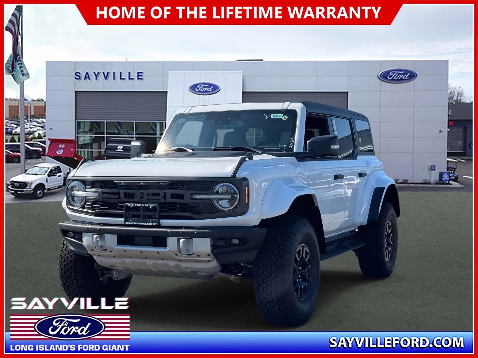 2025 Oxford White Ford Bronco Raptor 4 Door Advanced 4x4 4X4 SUV
