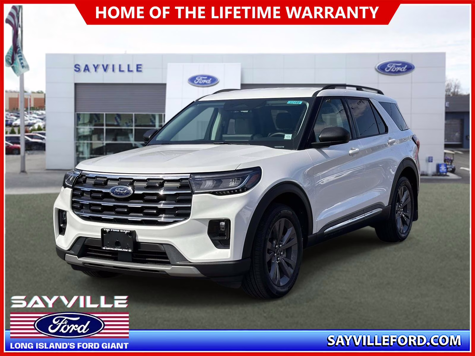 2025 Space White Metallic Ford Explorer Active 4WD 4X4 SUV