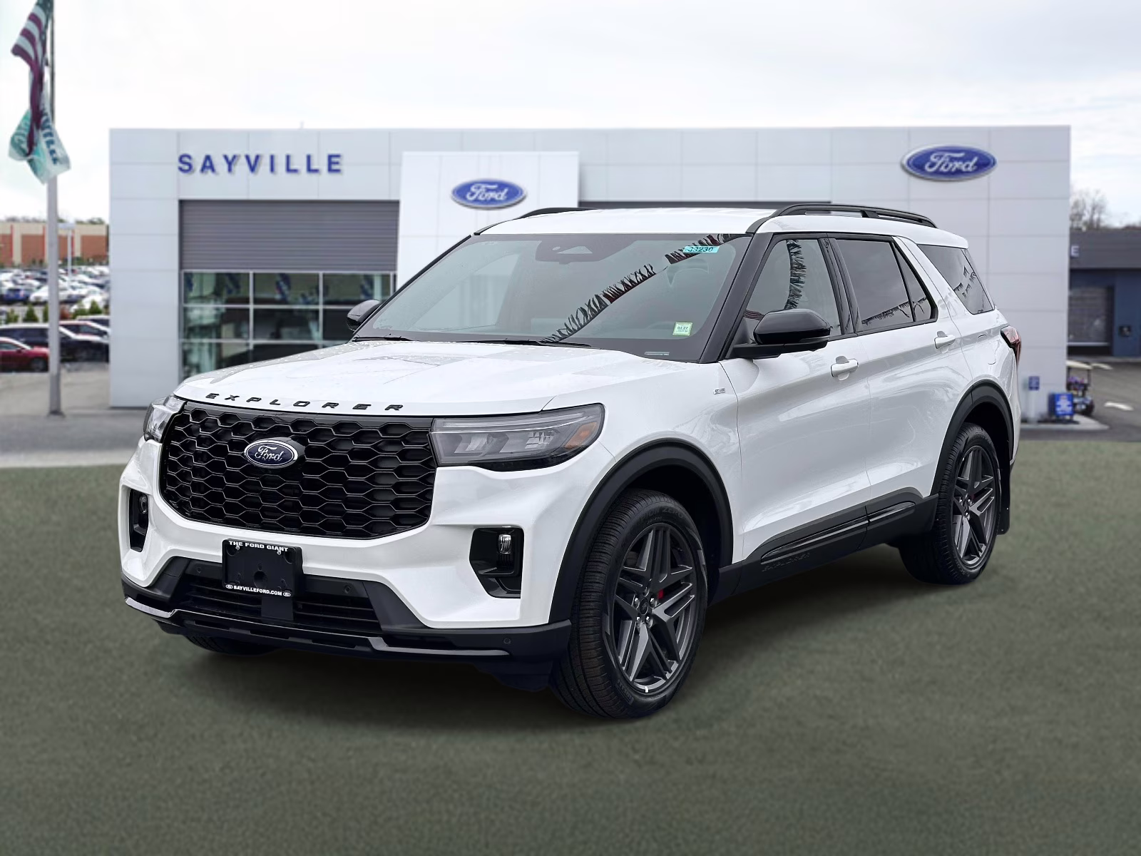 2025 Star White Metallic Tri-Coat Ford Explorer ST-Line 4WD 4X4 SUV