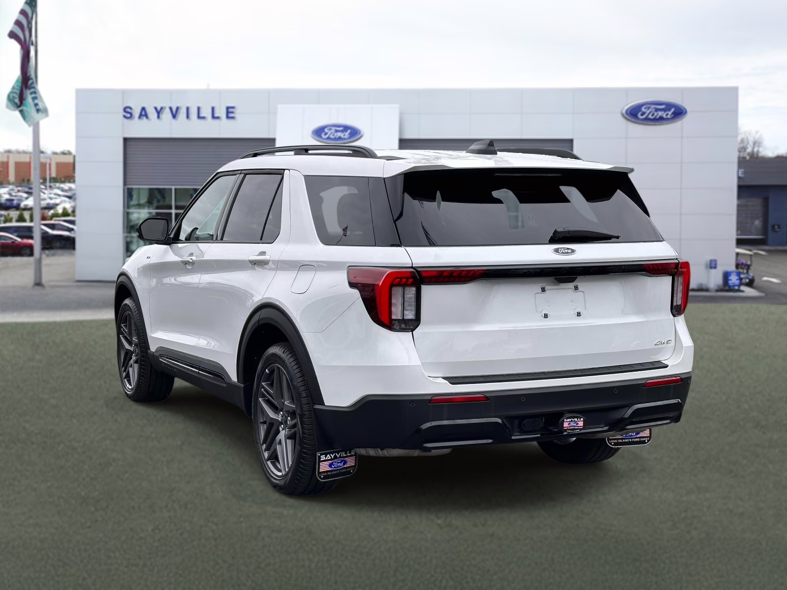 2025 Star White Metallic Tri-Coat Ford Explorer ST-Line 4WD 4X4 SUV