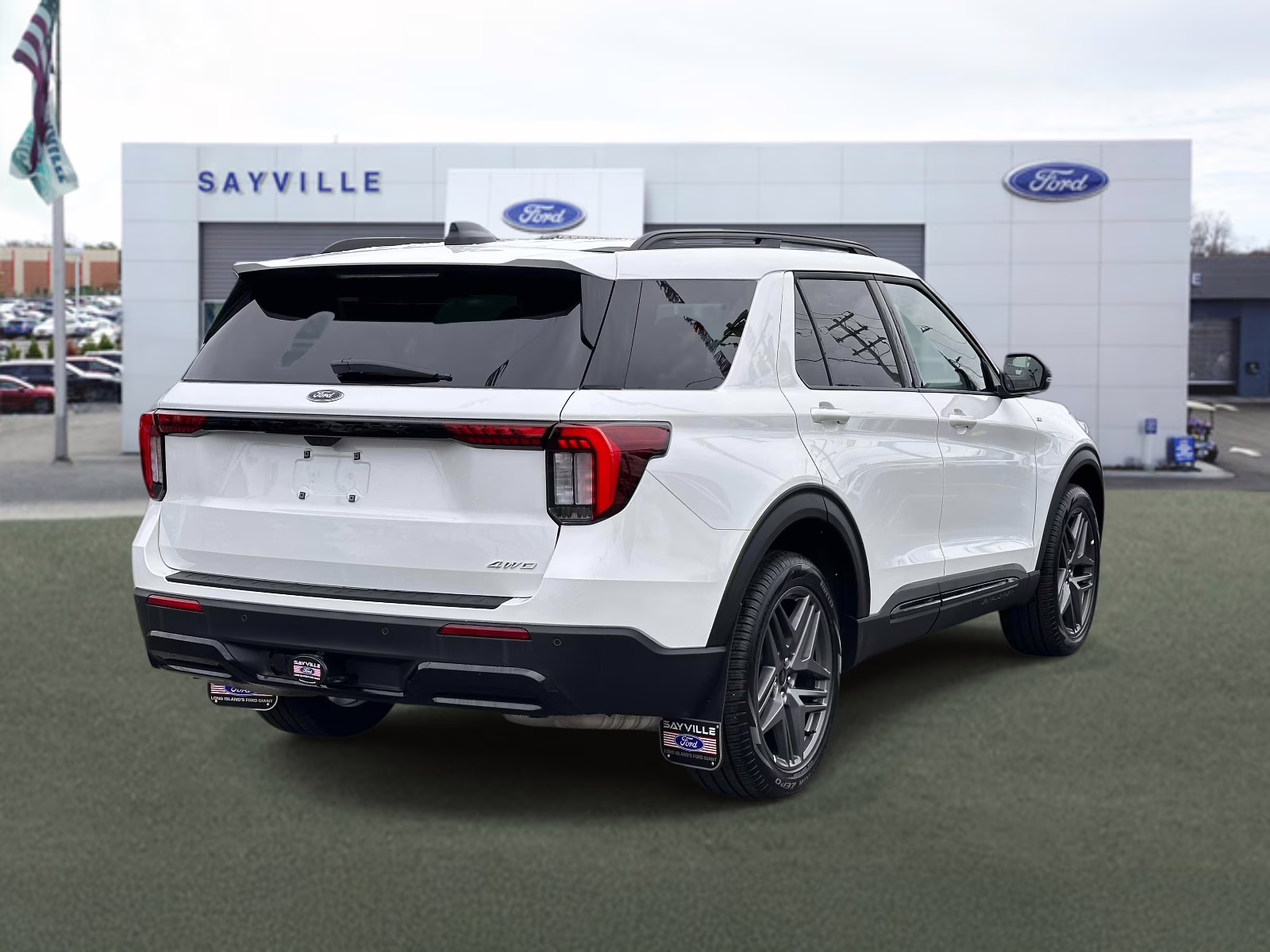 2025 Star White Metallic Tri-Coat Ford Explorer ST-Line 4WD 4X4 SUV