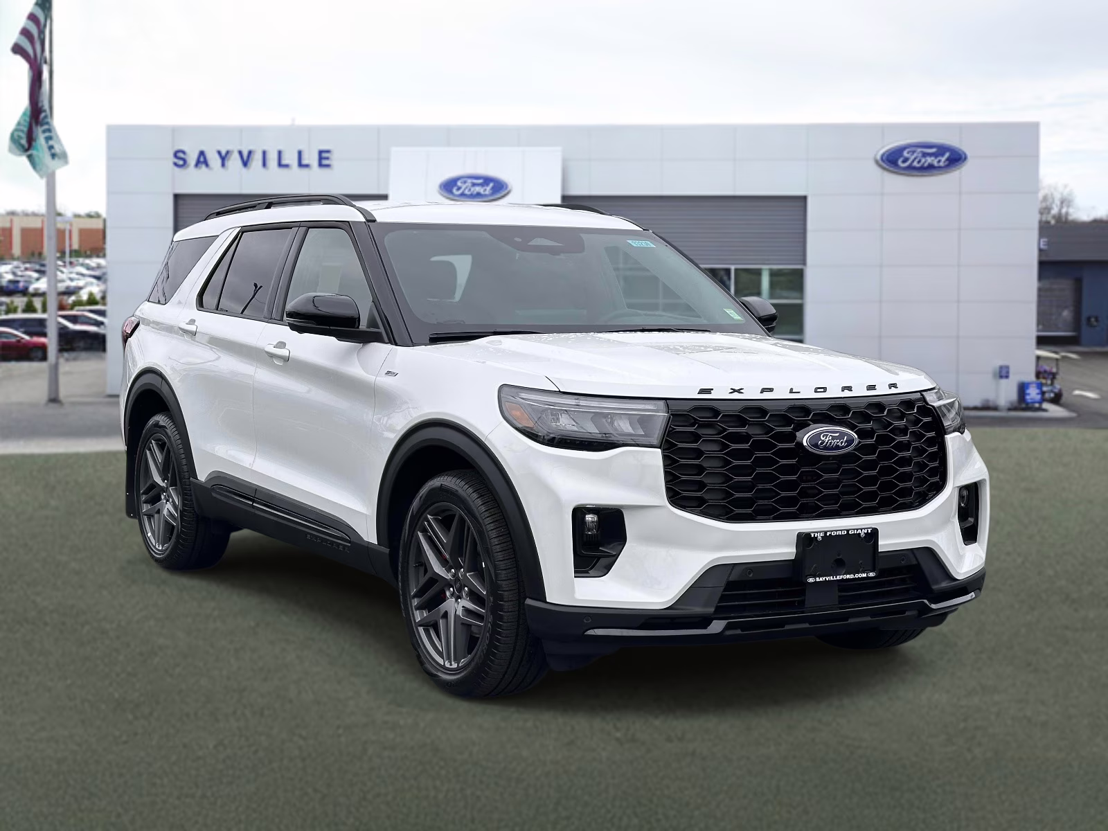 2025 Star White Metallic Tri-Coat Ford Explorer ST-Line 4WD 4X4 SUV