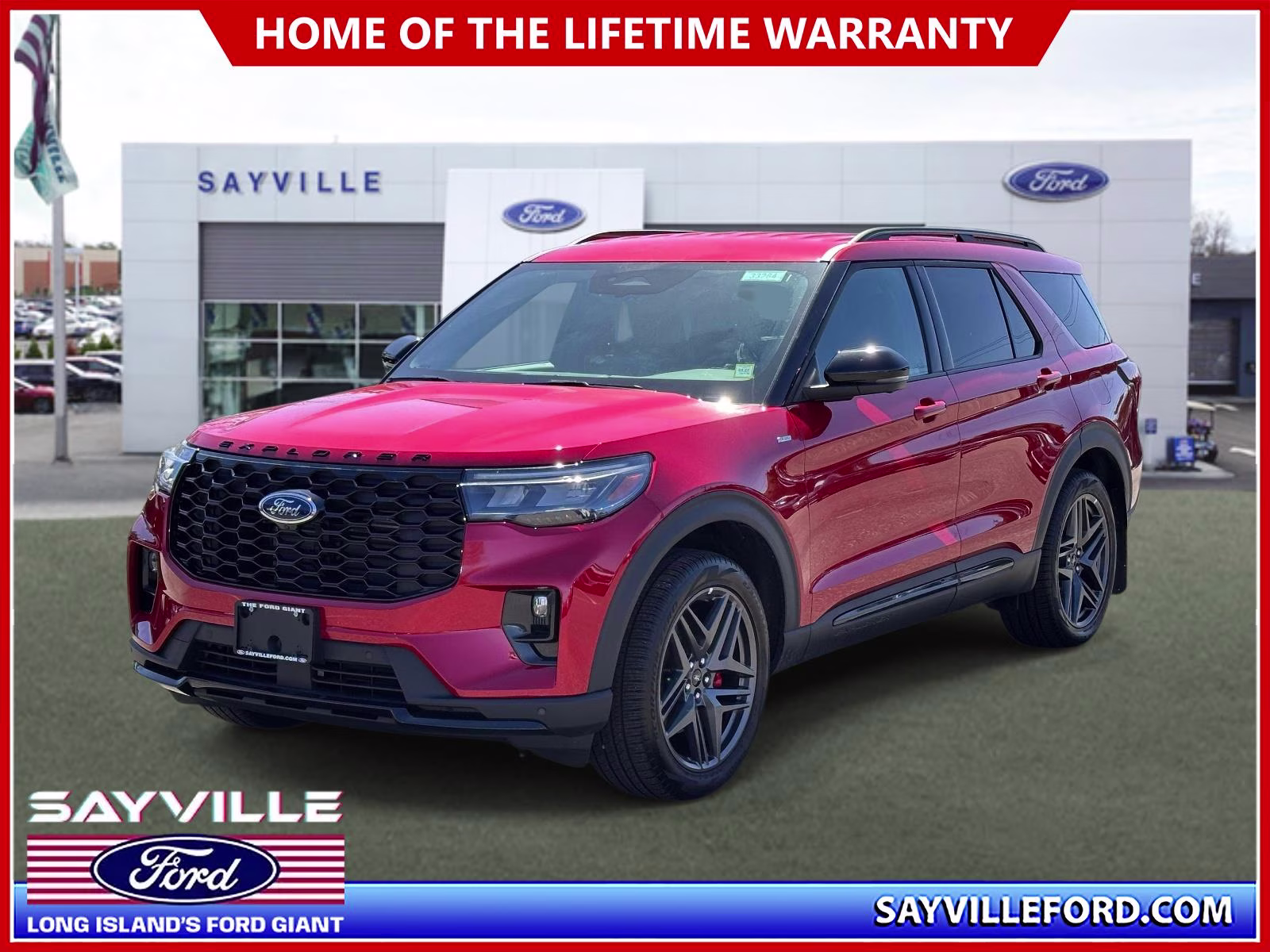 2025 Rapid Red Metallic Tinted Clearcoat Ford Explorer ST-Line 4WD 4X4 SUV