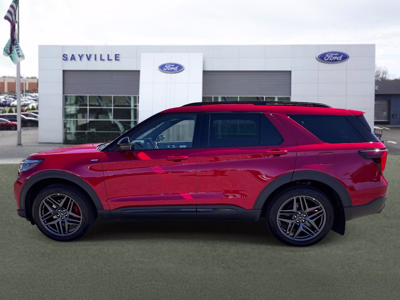 2025 Rapid Red Metallic Tinted Clearcoat Ford Explorer ST-Line 4WD 4X4 SUV