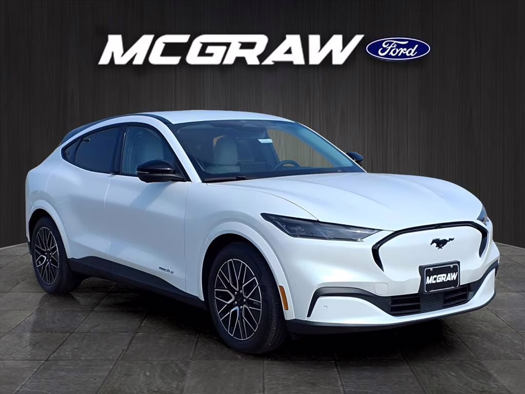 2025 White Metallic Ford Mustang Mach-E Premium RWD SUV