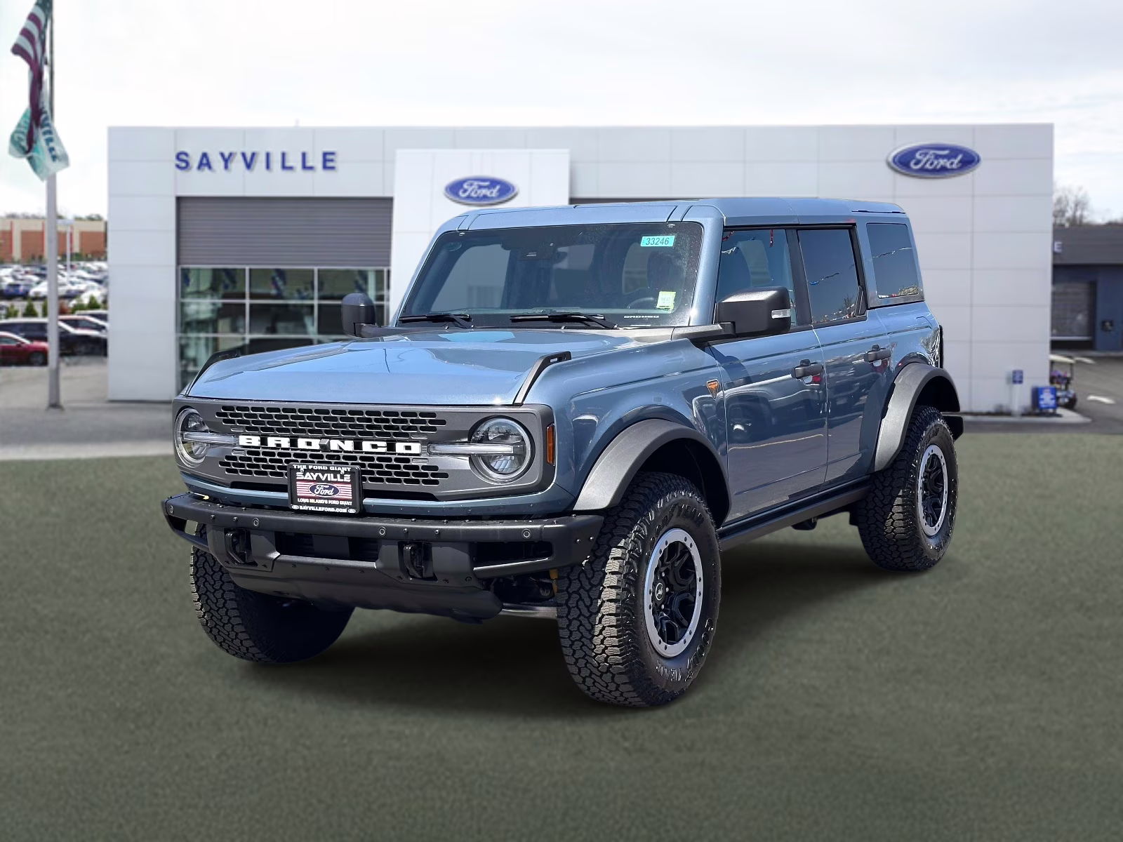 2025 Azure Gray Metallic Tri-Coat Ford Bronco Badlands 4 Door Advanced 4x4 4X4 SUV