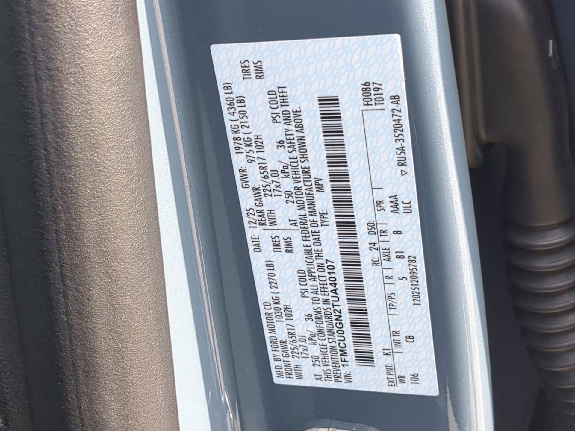 2026 Vapor Blue Metallic Ford Escape Active FWD SUV