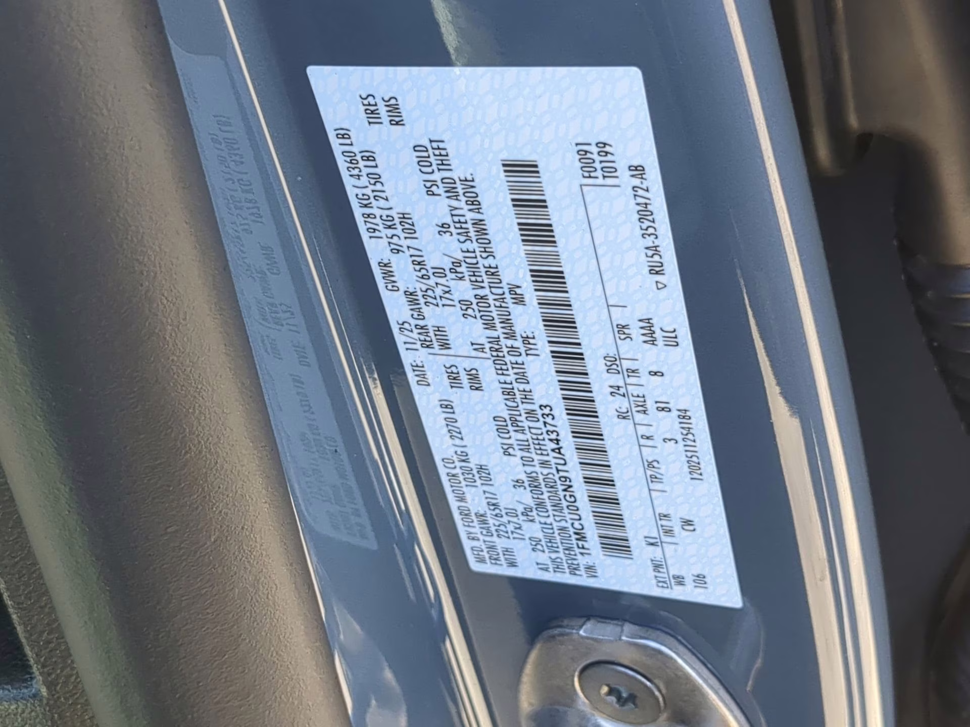 2026 Vapor Blue Metallic Ford Escape Active FWD SUV