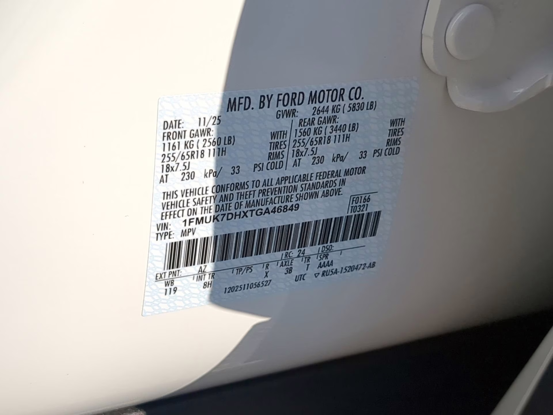 2026 Star White Metallic Tri-Coat Ford Explorer Active RWD SUV