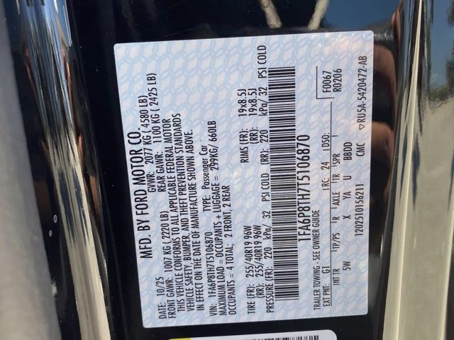 2026 Shadow Black Ford Mustang EcoBoost Premium RWD Coupe