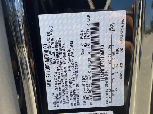 2026 Shadow Black Ford Mustang EcoBoost Premium RWD Coupe