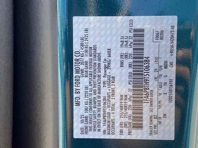 2026 Adriatic Blue Metallic Ford Mustang EcoBoost Premium RWD Coupe