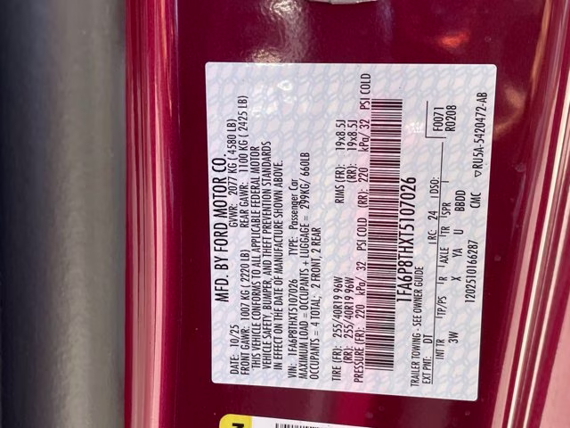 2026 Molten Magenta Metallic Tinted Clearcoat Ford Mustang EcoBoost Premium RWD Coupe