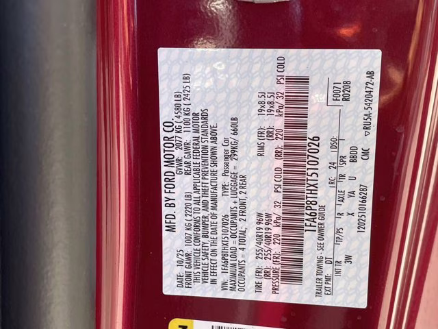 2026 Molten Magenta Metallic Tinted Clearcoat Ford Mustang EcoBoost Premium RWD Coupe