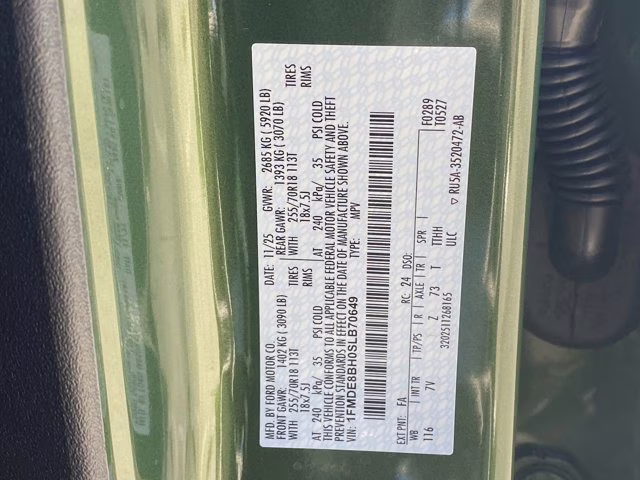 2025 Eruption Green Metallic Ford Bronco Outer Banks 4X4 Convertible