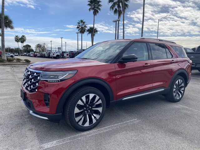 2026 Rapid Red Metallic Tinted Clearcoat Ford Explorer Platinum 4X4 SUV