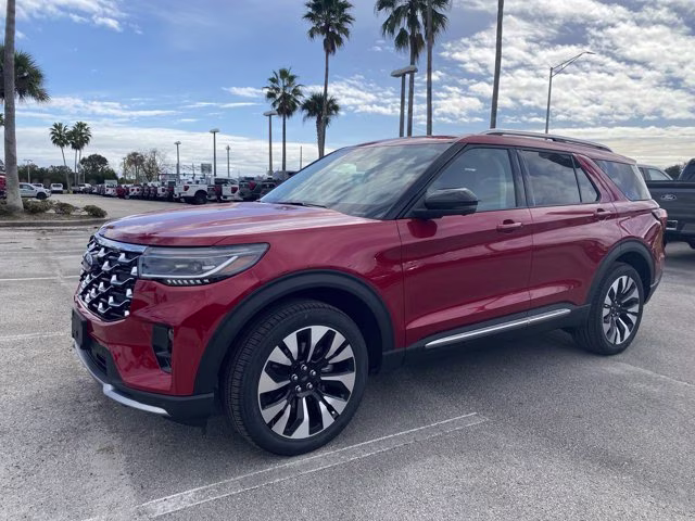 2026 Rapid Red Metallic Tinted Clearcoat Ford Explorer Platinum 4X4 SUV