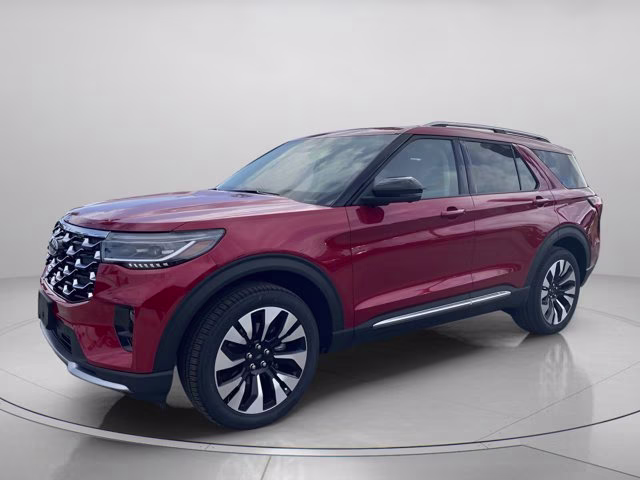 2026 Rapid Red Metallic Tinted Clearcoat Ford Explorer Platinum 4X4 SUV