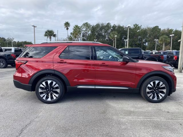 2026 Rapid Red Metallic Tinted Clearcoat Ford Explorer Platinum 4X4 SUV