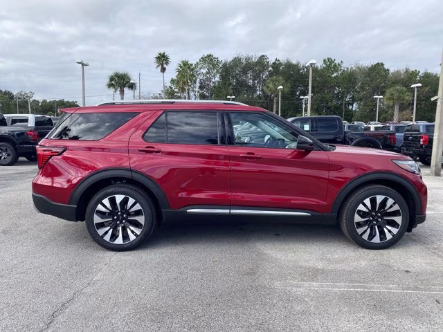 2026 Rapid Red Metallic Tinted Clearcoat Ford Explorer Platinum 4X4 SUV