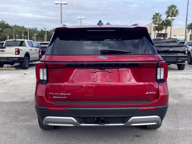 2026 Rapid Red Metallic Tinted Clearcoat Ford Explorer Platinum 4X4 SUV