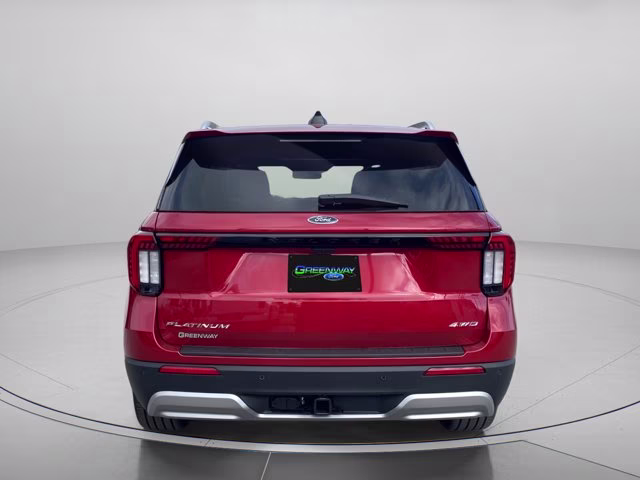 2026 Rapid Red Metallic Tinted Clearcoat Ford Explorer Platinum 4X4 SUV