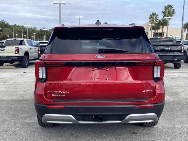2026 Rapid Red Metallic Tinted Clearcoat Ford Explorer Platinum 4X4 SUV