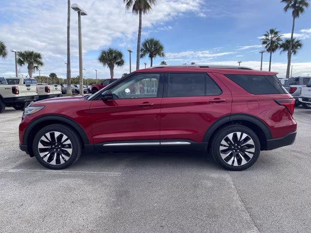2026 Rapid Red Metallic Tinted Clearcoat Ford Explorer Platinum 4X4 SUV